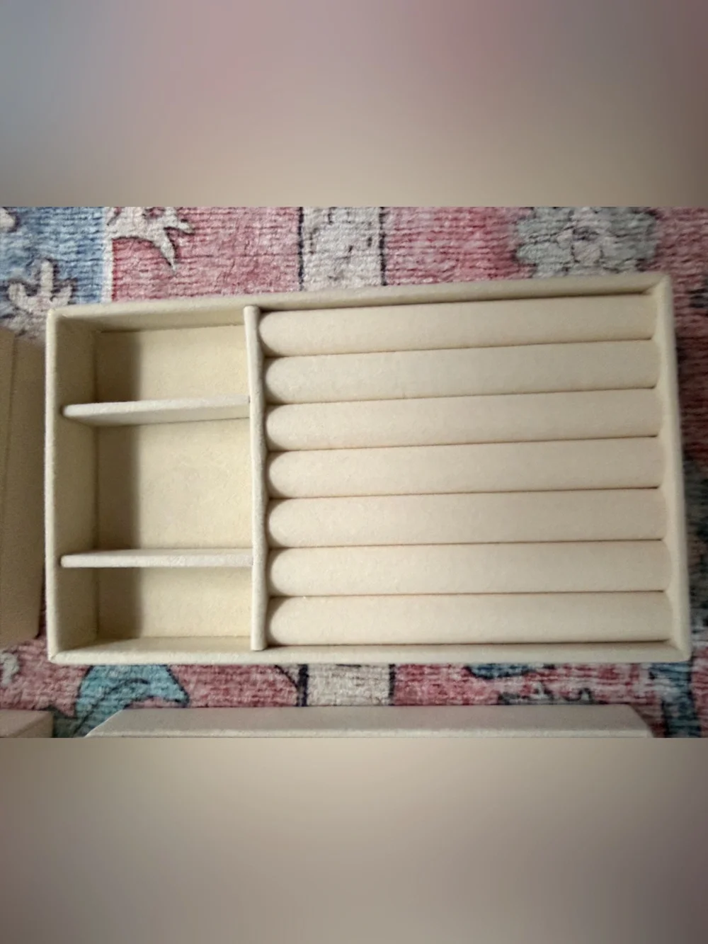 New Cream Color 12 piece Jewelry Organizer Tray Set